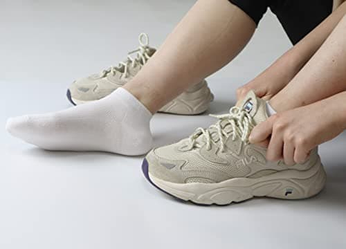 Women Ankle Soft Ultra Thin Mesh Beathable Viscose Bamboo Anti Odor Summer Cool Socks Low Cut Sock 5 Pairs,4-8/9-11(White, Large)