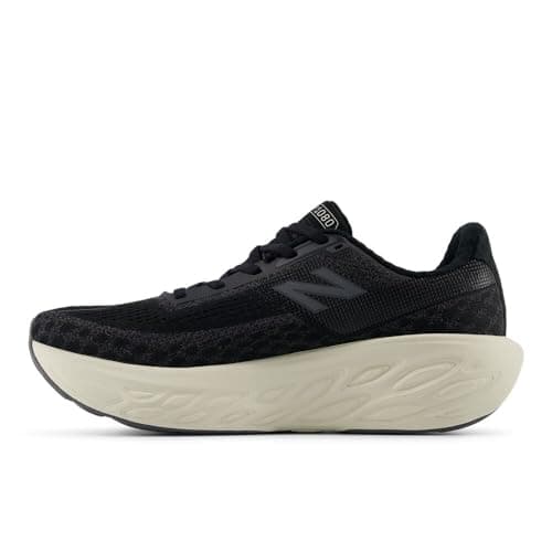 New Balance Women's Fresh Foam X 1080 V14 Running Shoe, Black/Phantom/Sea Salt, 8 M
