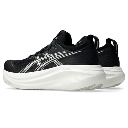 ASICS Women's Gel-Nimbus 27 Running Shoes, 8.5, Black/Lake Grey
