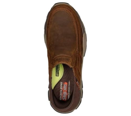 Skechers Men's Respected - Elgin Hands Free Slip-in Men's Casual, Brown, 10.5, Medium, US