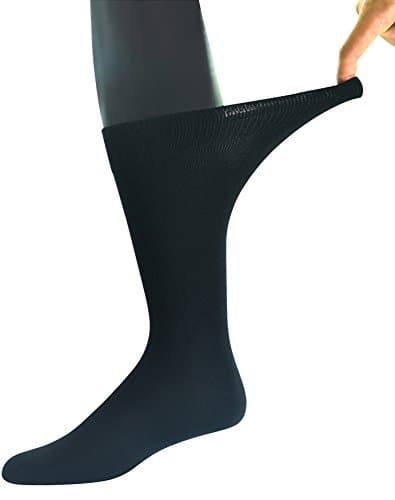 Yomandamor Men's 5 Pairs Wide Stretched Top Crew Dress Socks