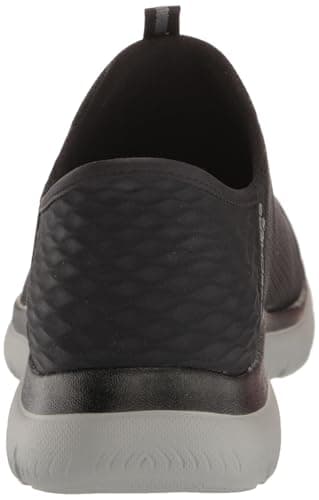 Skechers Men's Summits High Range Hands Free Slip-in Sneaker, Black/Charcoal, 10.5