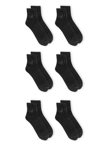 Dr. Scholl's Women's Diabetes & Circulator - 4 6 Pair Packs Socks, Black, 6.5-12 US