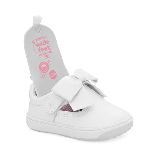Stride Rite Baby Girl's Kamila (Infant/Toddler) White 4 Toddler M