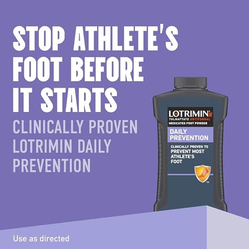 Lotrimin Athlete's Foot Daily Prevention Medicated Foot Powder Bottle, 3 Ounce