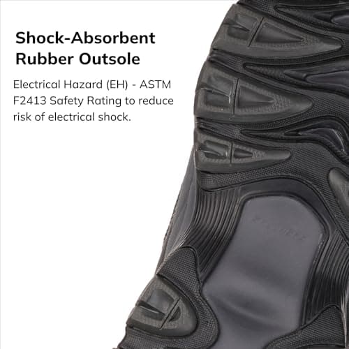 Skechers Men's Cankton Steel Toe Construction Shoe - Electrical Hazard Rated, Memory Foam, Black/Charcoal, 10.5 Wide