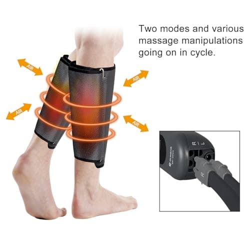 QUINEAR Air Compression Leg Massager for Circulation & Pain Relief, Calf Massagers with 2 Modes & 3 Intensities, Sequential Compression Device (SCD) for RLS, Edema, FSA-HSA - Ideal Gift