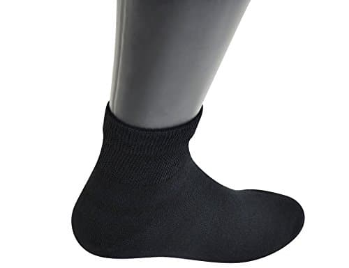 Yomandamor Mens Coolmax Ankle Wide Stretched Diabetic Socks with Seamless Toe,5 Pairs