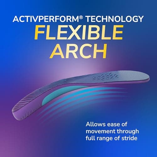Dr. Scholl's Walk Longer Insoles for Women - Comfortable Plush Foam Cushioning Inserts for Walking, Hiking, and Standing on Feet All-Day with Arch Support - Walk 50% Longer Without Muscle Fatigue