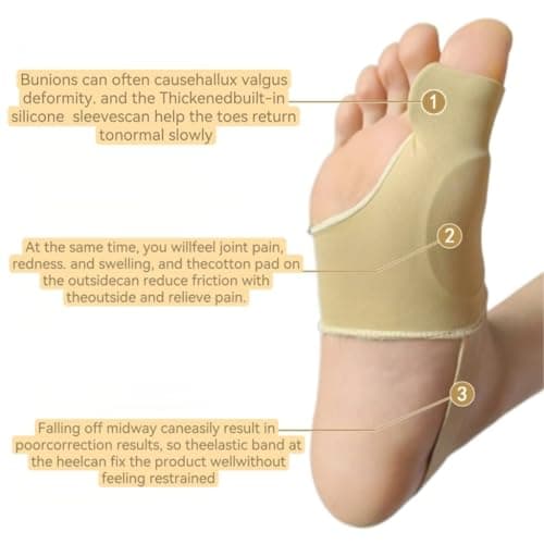 LYHHALO 1 Pair Bunion Corrector For Women Men Big Toe, Bunion Splint, Big Toe Straightener(Beige, One Size)