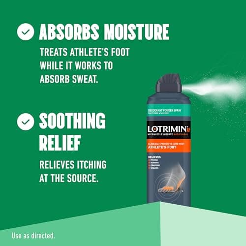 Lotrimin Medicated Deodorant Powder Spray with Miconazole Nitrate 2%, 4.6 oz (Pack of 3)