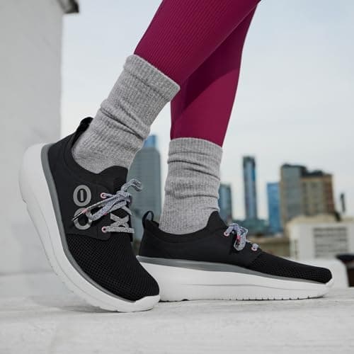 OOFOS OOmy Stride Recovery Shoe, White & Black - Women’s Size 8