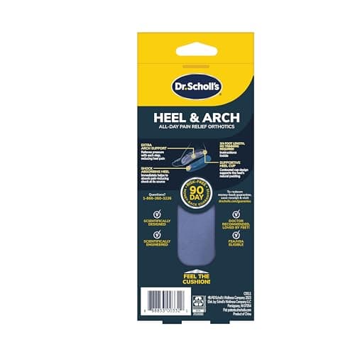 Dr. Scholl's® Heel & Arch All-Day Pain Relief Orthotics, Men's 8-12, 1 Pair, 3/4 Length