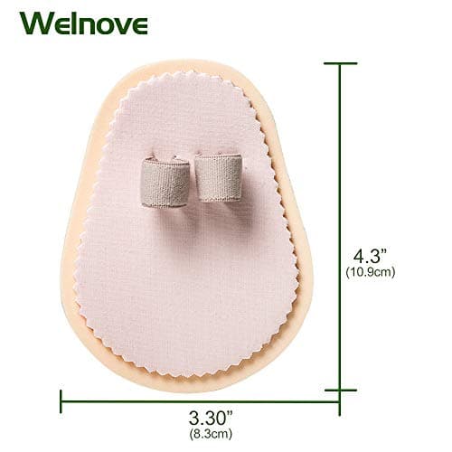 Welnove - Hammer Toes Straightener Toe Splint Corrector for Claw, Curled, Crooked Toe, Cushion Brace Joint Realign Metatarsal Support Loop Pack of 2 (2 Holes)