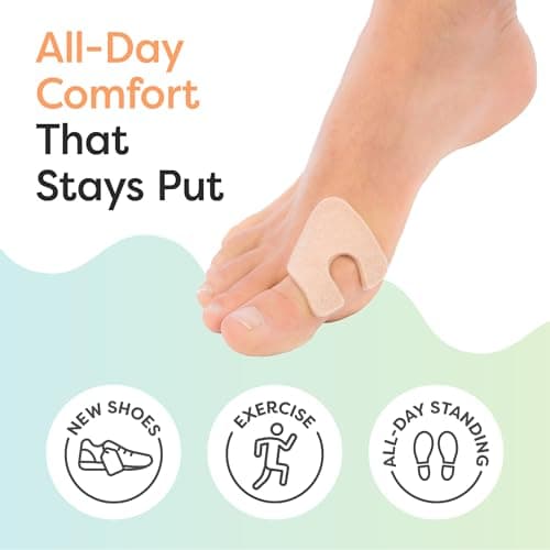 ZenToes U-Shaped Felt Callus Pads | Protect Calluses from Rubbing on Shoes | Reduce Foot and Heel Pain | Pack of 24 | 1/8” Self-Stick Pedi Cushions