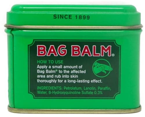 Bag Balm Vermont's Original Skin Moisturizer - Full Body Hydrating Skin Care: Dry Hands, Lips, Face, Feet & More - Unscented, Cruelty & Paraben Free - Day & Night, Men & Women (4oz Tin, Made in USA)