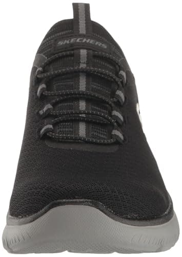 Skechers Men's Summits High Range Hands Free Slip-in Sneaker, Black/Charcoal, 10.5