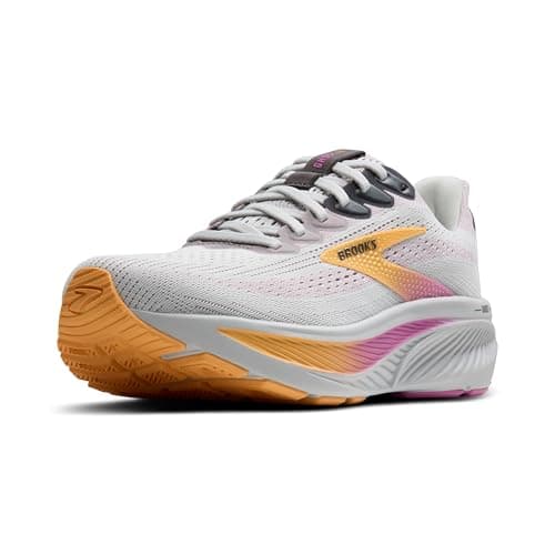 Brooks Women’s Ghost 17 Neutral Running Shoe - Oyster/Apricot/Pink - 8 Medium