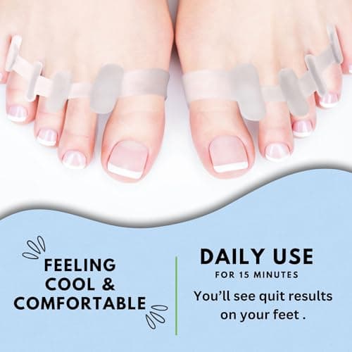 Deluxe Toe Separator Set with Gel Silicone for Bunions, Yoga, Pedicures, and Pain Relief in Men and Women. Comfort and Corrective Support for Overlapping Toes, Perfect for Rehabilitation and Enhancing Foot Care (1 pair)