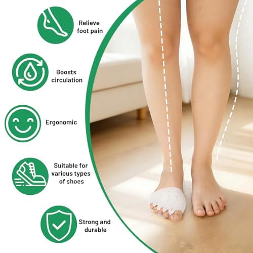Hyggear Hammer Toe Corrector, Silicone Toe Separator for Overlapping Toes, Foot Support & Comfort, Bunion & Hammer Toe Aid, Breathable & Skin-Friendly, for Women & Men