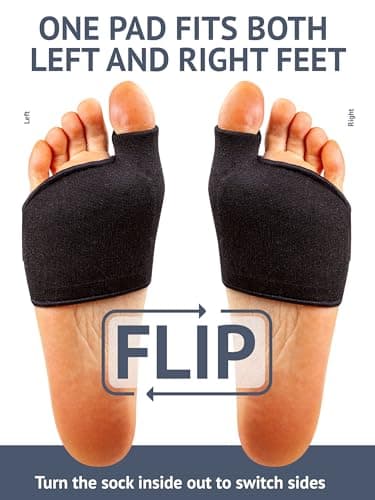 Brison Metatarsal Pads Ball of Foot Cushion for Men and Women - Gel Foot Cushions for Pain Relief Morton’s Neuroma Metatarsalgia Sesamoiditis Calluses - 1 Pair Black Medium (M 10-13, W 11-14)