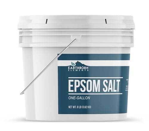 Earthborn Elements Epsom Salt (1 Gallon), Resealable Bucket, Magnesium Sulfate Soaking Solution, All-Natural