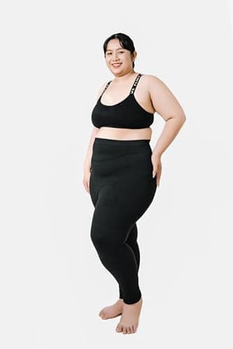 Bioflect® Compression Leggings with Bioactive Raised Massaging Knit - for Support and Comfort - Black M/L
