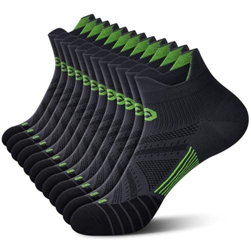 PAPLUS Compression Socks for Men & Women, Low Cut Ankle Running Socks with Arch Support, Plantar Fasciitis Relief for Walking, Cycling, Golf, Travel, Nurses