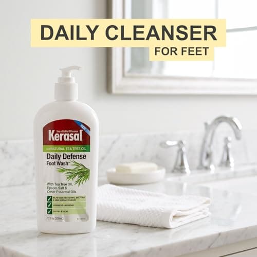 Kerasal Daily Defense Foot Wash Daily Cleanser for Feet, 12 Ounce (Packaging May Vary)