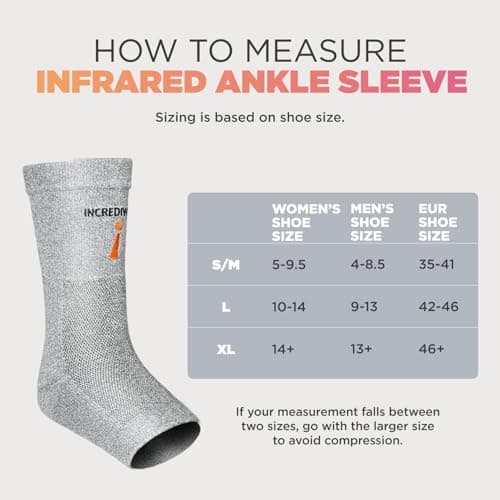 Incrediwear Ankle Sleeve – Ankle Brace for Joint Pain Relief, Sprained Ankle Support, Arthritis, Inflammation Relief, and Circulation for Women and Men (Grey, Small/Medium)