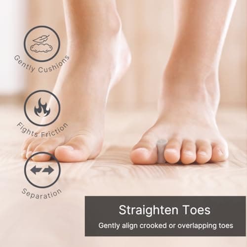 NatraCure Gel Toe Spacers 12 Pack - Helps with Bunions, Corns, Blisters, Rubbing & Overlapping Toes - Toe Separators for Women & Men to Correct Toes