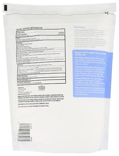 365 by Whole Foods Market, First Aid Epsom Salt, Magnesium Sulfate USP, 96 Ounce