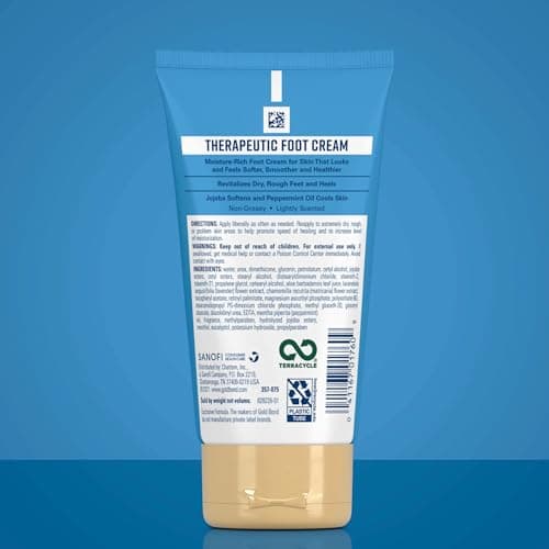 Gold Bond Therapeutic Foot Cream, 4 oz., With Jojoba & Peppermint Oil, Foot Moisturizer- pack of 1