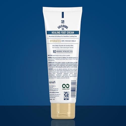 Gold Bond Healing Foot Cream for Dry Feet, 4 oz, With Aloe, Nourishes & Softens for Healthier Looking Feet
