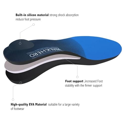 Plantar Fasciitis Insoles for Men Women - Orthotics Inserts, Shoe Insoles Arch Support Flat Feet Inserts Work Boot Insole (Mens 10-10 1/2 | Womens 12-12 1/2)