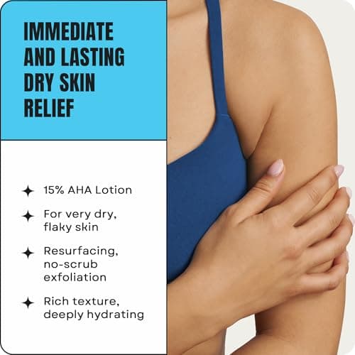 AmLactin Intensive Healing - Therapeutic Body Cream for Extremely Dry Skin - No-Scrub Exfoliator and Body Moisturizer Cream with 15% Lactic Acid AHA and Ceramides, 12 oz (Packaging May Vary)