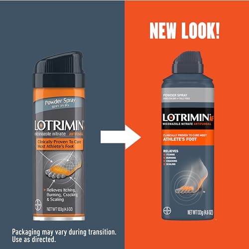 Lotrimin AF Athlete's Foot Powder Spray, Miconazole Nitrate 2%, Clinically Proven Effective Antifungal Treatment of Most AF, Jock Itch and Ringworm, 4.6 Ounce (Pack of 3)