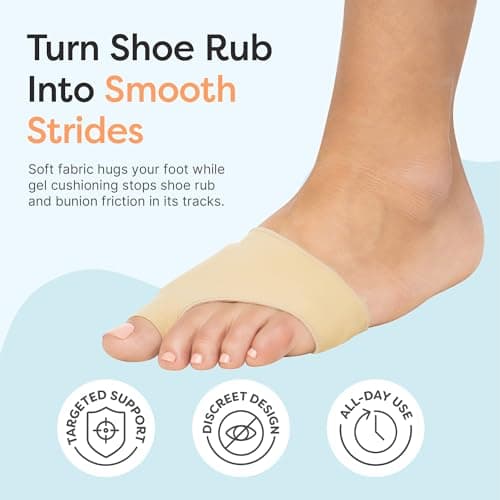ZenToes Bunion Relief Sleeve | Gel Bunion Pads & Corrector for Men & Women | Cushioned Support for Toe Alignment & Pain Relief | 1 Pair (Large, Women’s 7-12, Men’s 6-10)
