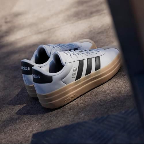 Adidas Women's VL Court Bold, White/Black/Wonder Beige, 7.5