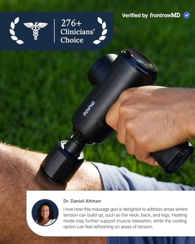 RENPHO Active Thermacool 2 Massage Gun with Heat and Cold, Fathers Day Dad Gifts [2026 Upgraded] Handheld Percussion Deep Tissue Neck Back Muscle Massager, FSA Approved Gift for Men Women Athletes HSA