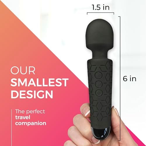 Yarosi Micro Personal Massage Wand Smallest Strongest Handheld Cordless Massager, Strong Powerful Compact Perfect For Travel, Magic Stress Away, All Body Back Legs Hand Pains Sports Recovery