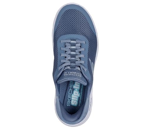 Skechers Women's Go Walk Flex Hands Free Slip-Ins - Grand Entry Sneaker, Blue, 8 US