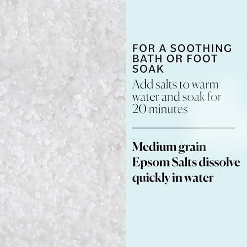 Sky Organics - Epsom Salt Bath Soak, 5 lbs - Magnesium Sulfate USP - 100% Pure, Medium Grain - Unscented - Soaking Bath Salts - Resealable Bag - Natural, Vegan & Cruelty Free - Self Care - Bath & Feet