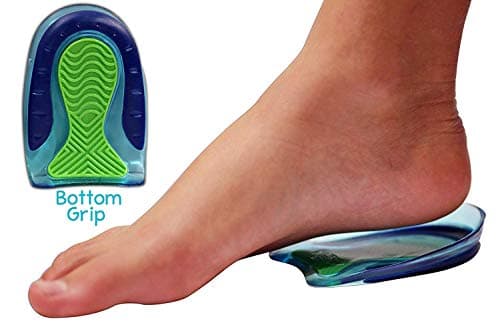KidSole Sport Traction Shock Absorbing Lightweight Gel Heel Cups for Kid's with Sensitive Heels, Heel Spurs, Plantar Fasciitis, or Ankle Pain (2 Pairs, 4 Single Heelcups) (Kid's Size 3-7)