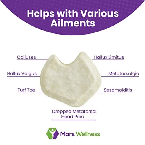 Premium Dancers Pads for Ball of feet Pain - Sesamoiditis Pads - Made in USA - 1/4" Thick Adhesive Skived Felt - 12 Pieces - Right Foot