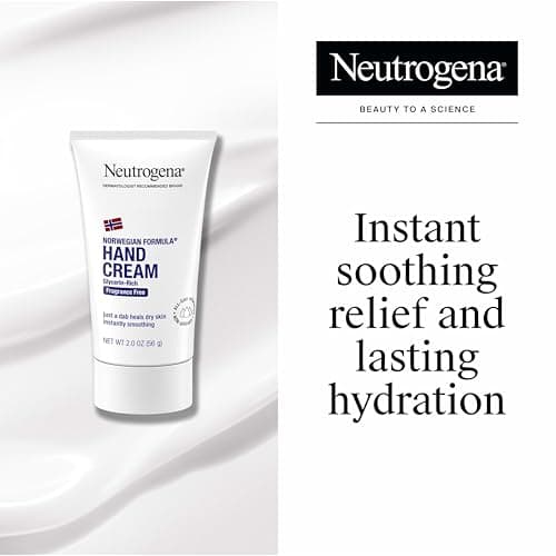 Neutrogena Norwegian Formula Moisturizing Hand Cream for Dry, Rough Hands, Fragrance-Free Glycerin Hand Lotion for Softer Skin, Concentrated Intensive Hand Cream, 2 oz
