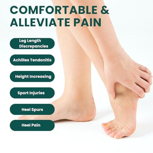 Adjustable Heel Lift Inserts for Shoes - Bukihome Orthopedic Shoe Lift for Uneven Legs 4 Layers Height Increase Insole for Heel Pain,Heel Spur,Achilles Tendonitis,Medium(Women 9-11.5/Men 7-9.5)