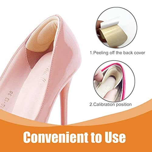 16 Pairs Shoe Filler Heel Pads for Womens Shoes - Shoe Filler for Too Big Shoes Women with Toe Inserts, Toe Inserts for Too Big Fit