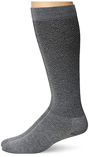 Dr. Scholl's Mens Graduated Compression Over The Calf - 2 & 3 Pair Packs Energizing Comfort And Fatigue Relief Casual Sock, Charcoal Heather, 7-12 US