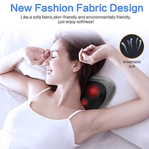 Papillon Shiatsu Back Massager with Heat, Mothers Day Gifts for Mom, Wife, Women & Her,Deep Tissue Massage Pillow for Neck,Shoulder,Foot & Lower Back Pain Relief,Gifts for Women,Her, Dad, Men (Gray)